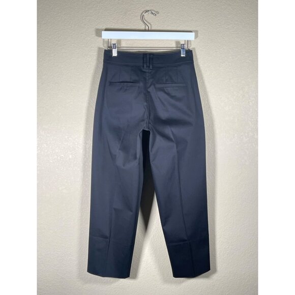 AYR The Me Time Pleated Cropped High Rise Pants Black - Picture 7 of 12